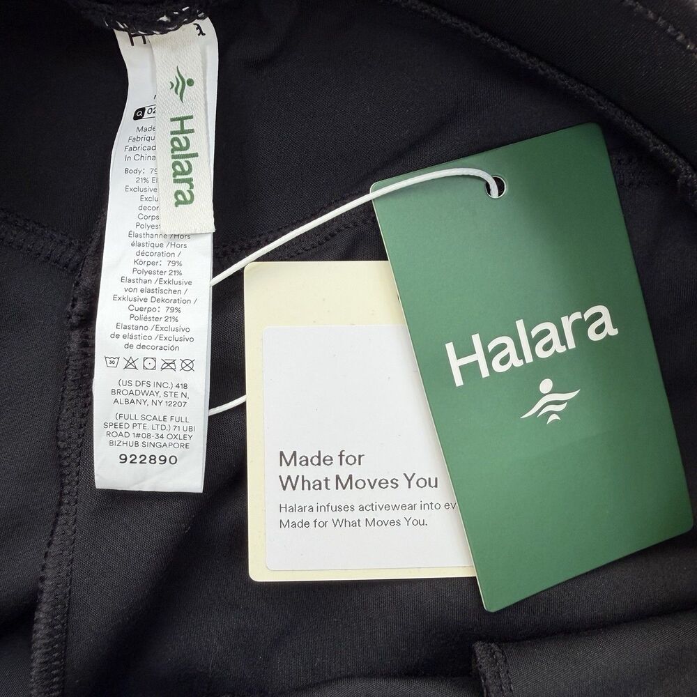 NWT Halara Flex DayStretch High Waist Work Tapered Pants LARGE Black Pull On - Picture 8 of 9